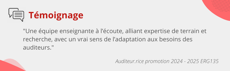 Témoignage ERG135 2024-2025
